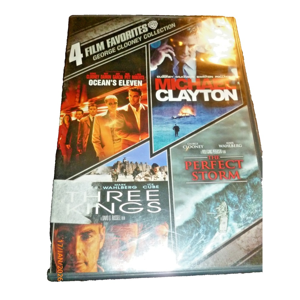 4 Film Favorites George Clooney Collection DVD Oceans 11 Michael Clayton Storm